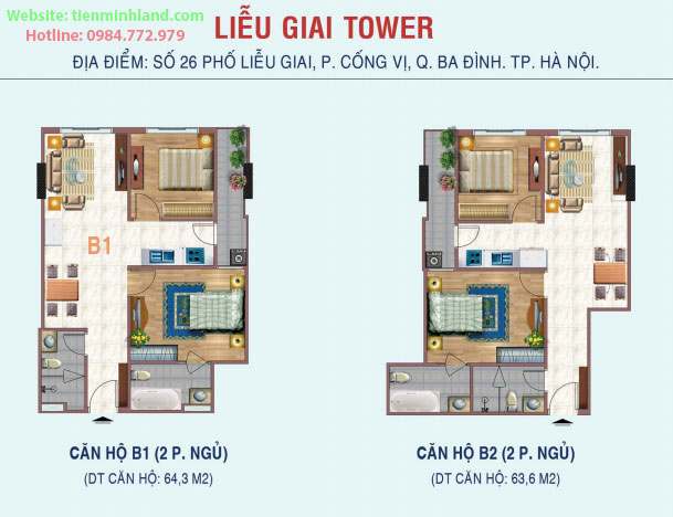 Thiết kế căn hộ Liễu Giai Tower