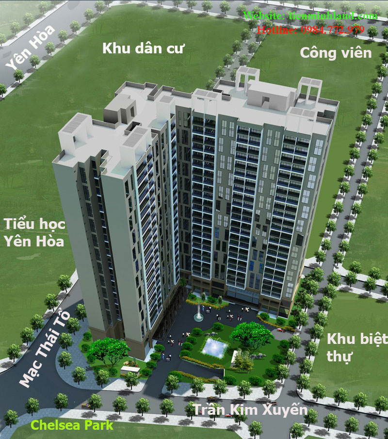 Phối cảnh tổng thể dự án chung cư E2 Yên Hòa